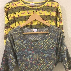 Lot of 2 New LuLaRoe Irma Tops! Size MED 035